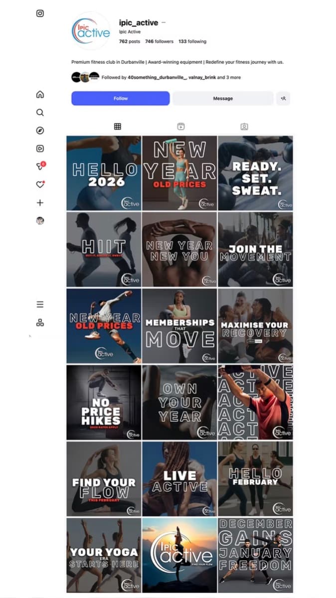 Ipic Active Instagram growth & management