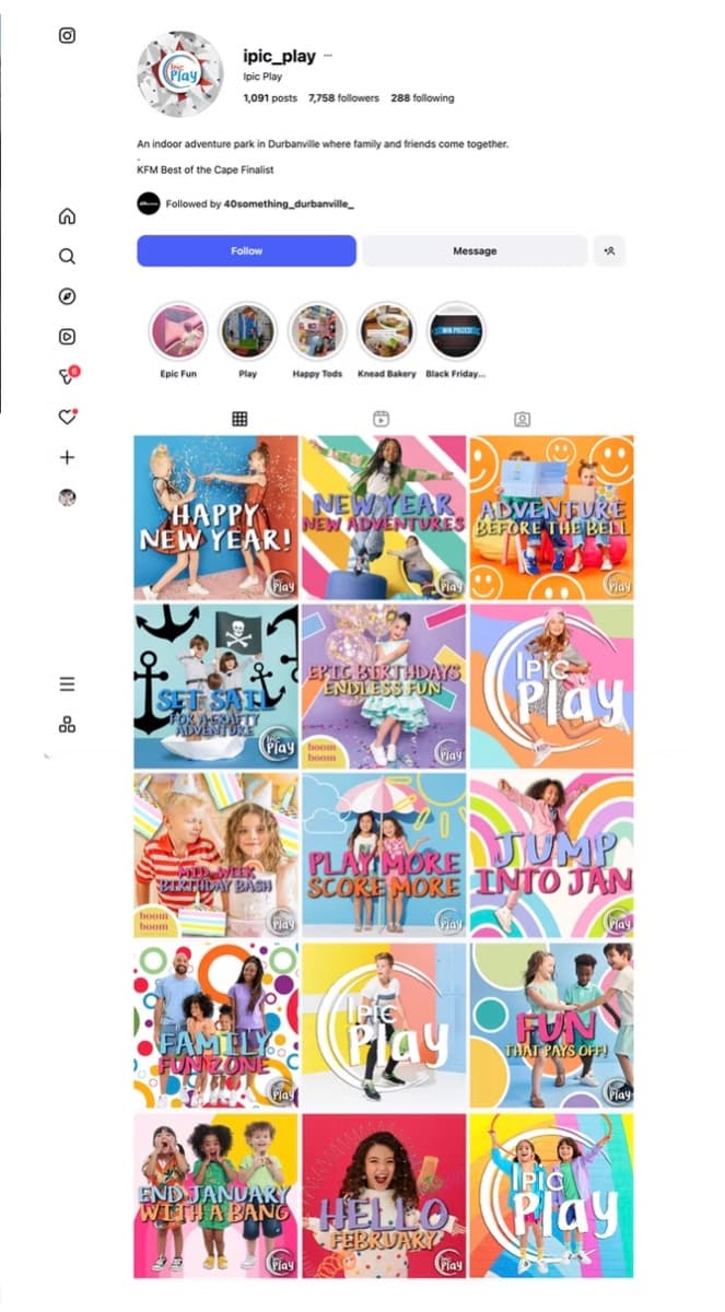 Ipic Play Instagram growth & management